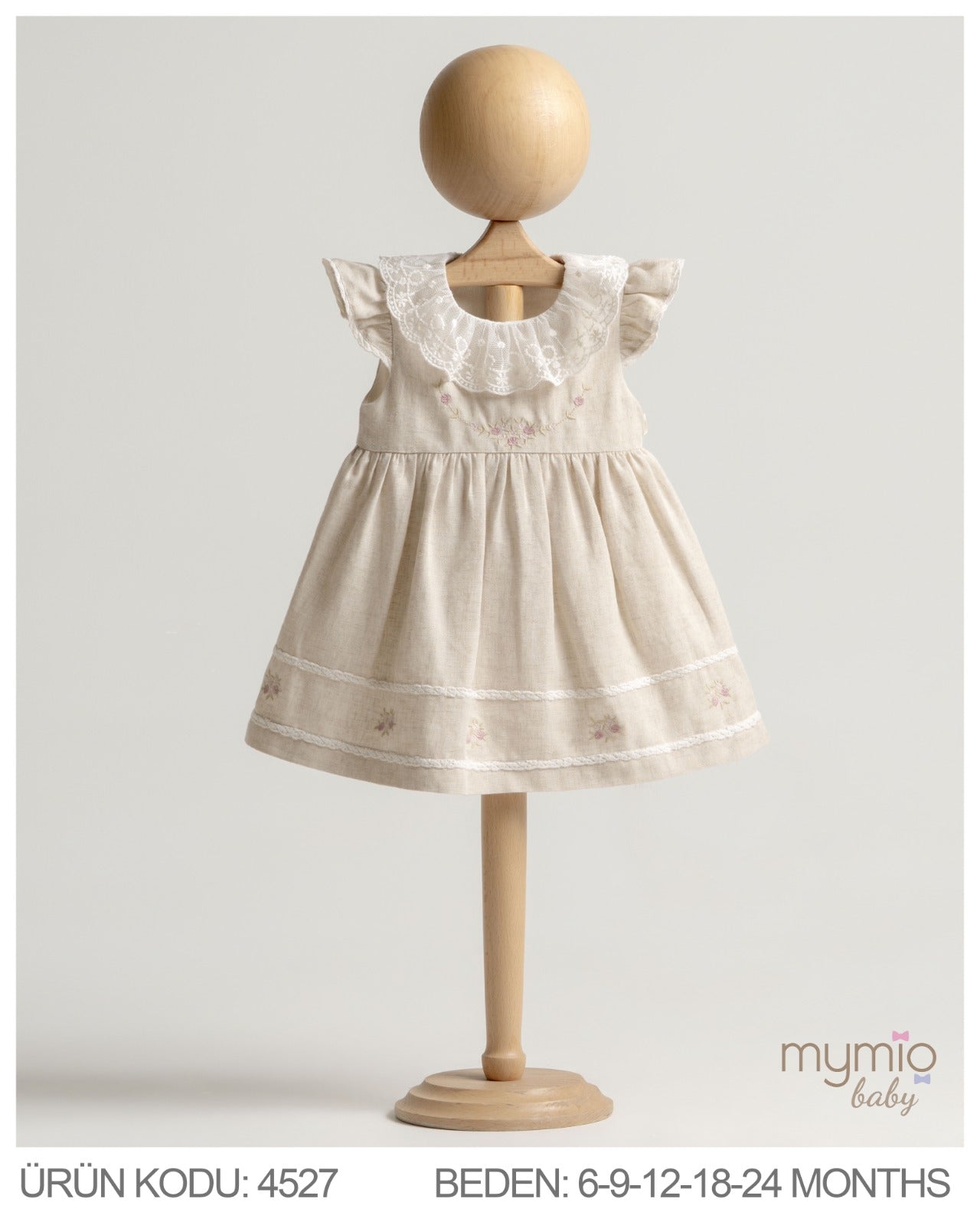 Ivory Floral Embroidered Dress
