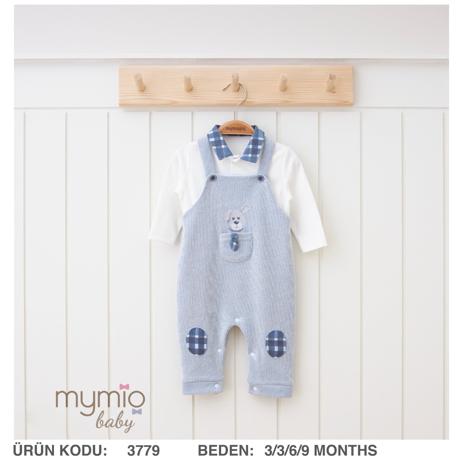 Blue Bear Overall Set