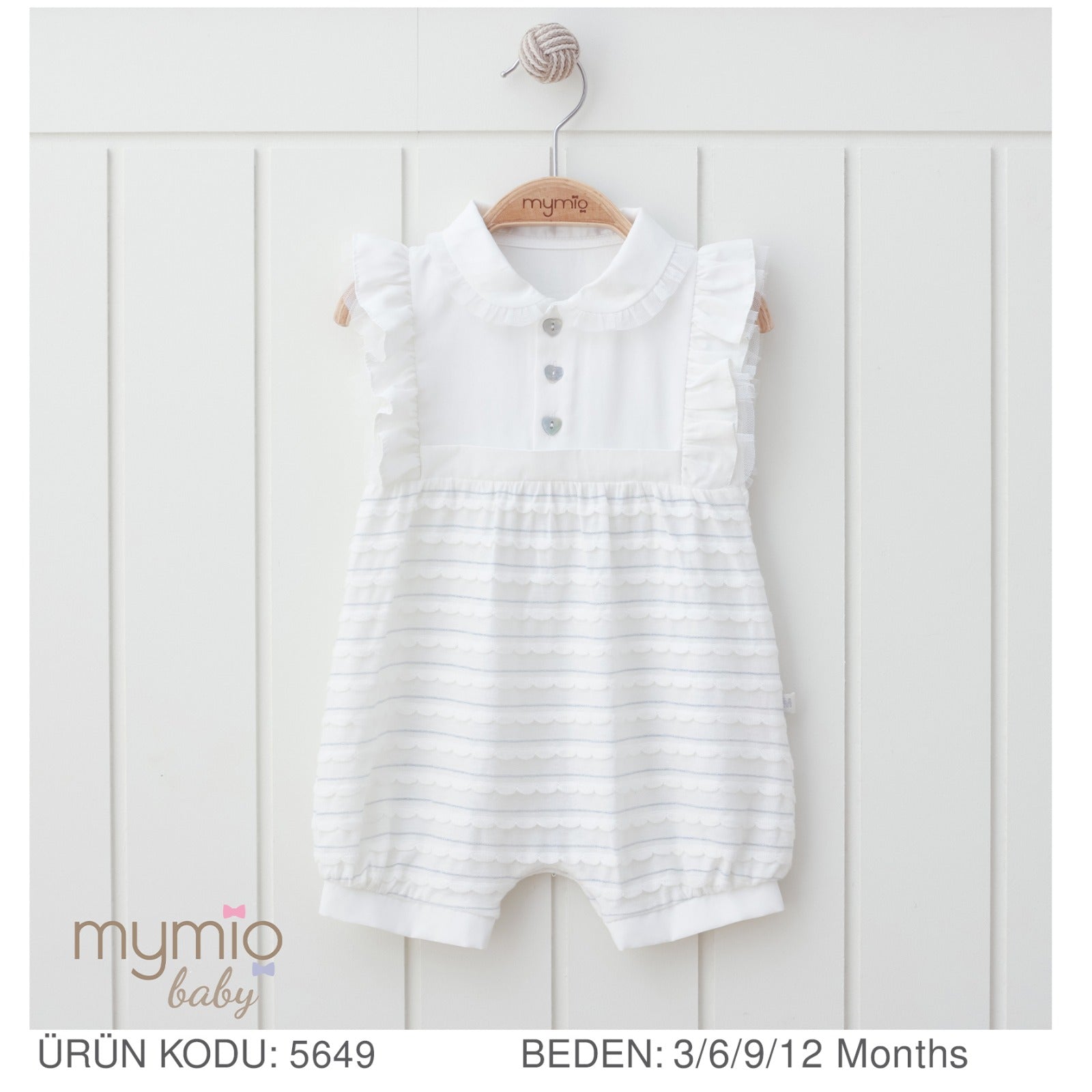 White Baby Romper