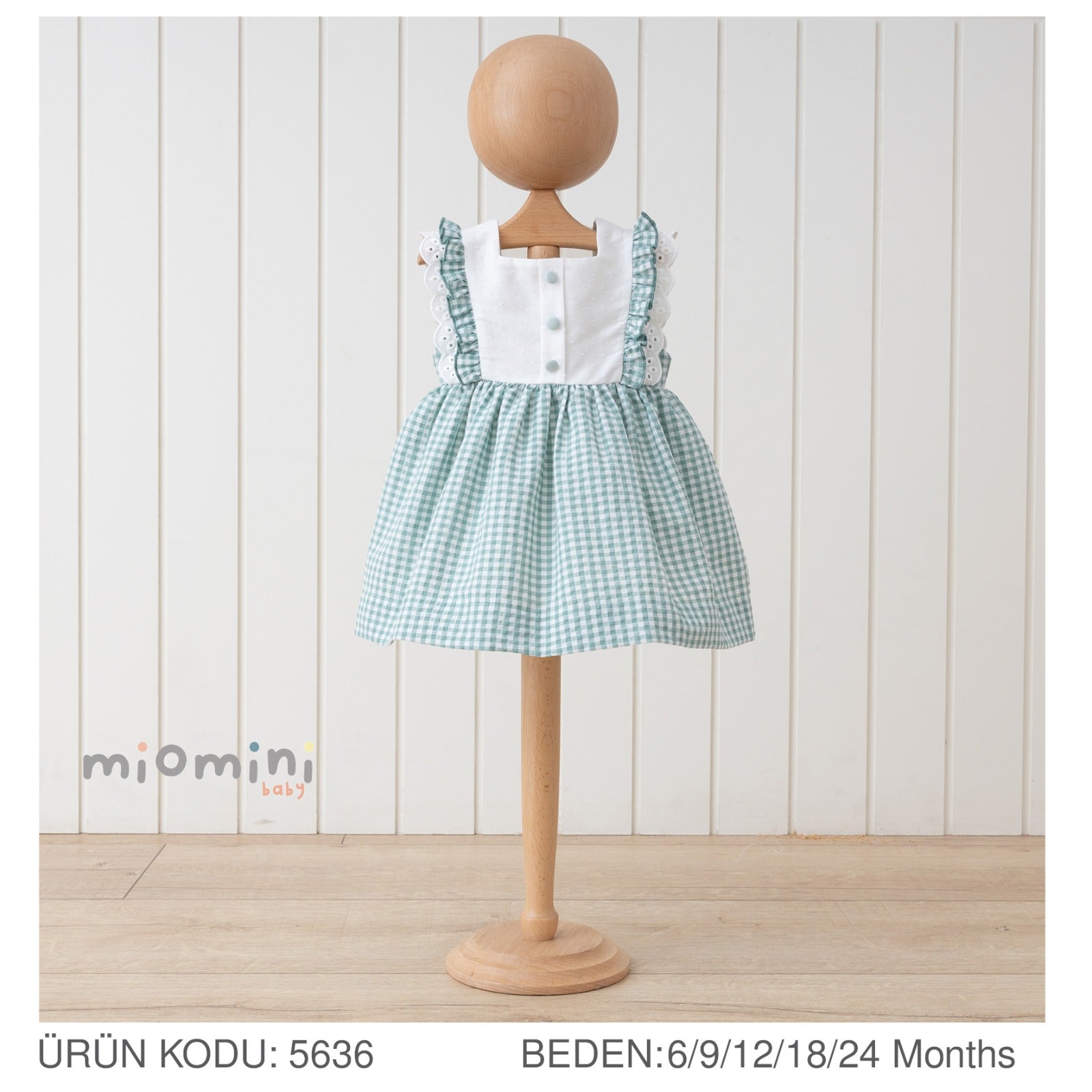 Mint Green Gingham Dress